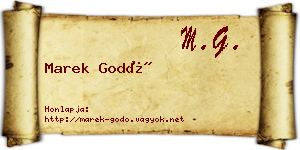 Marek Godó névjegykártya